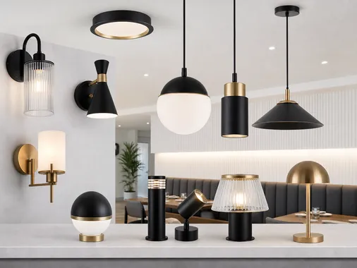 Restaurant lighting product line for distributor catalog presentation