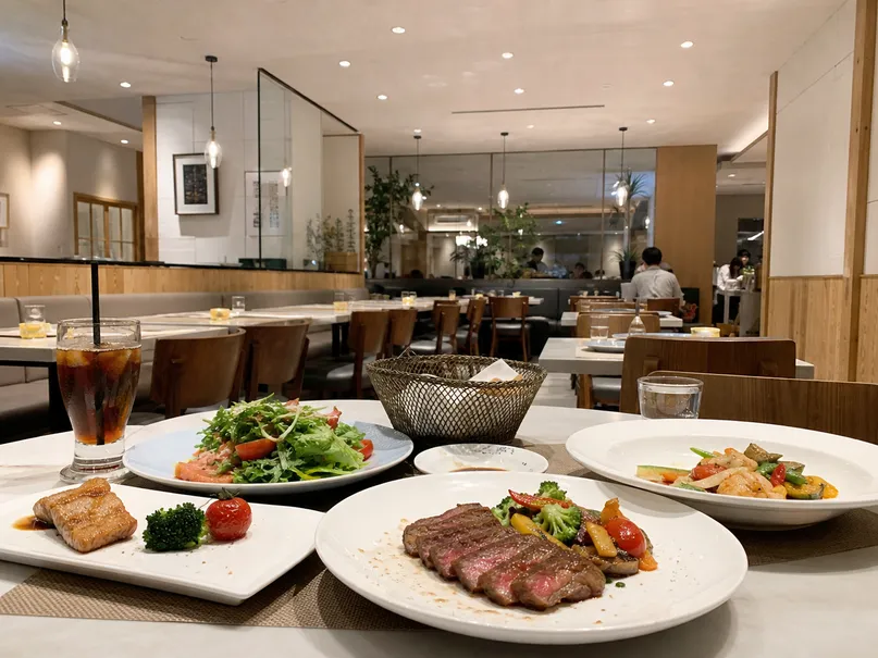 High CRI restaurant lighting demonstrating accurate food color rendering under ≥90 Ra illumination