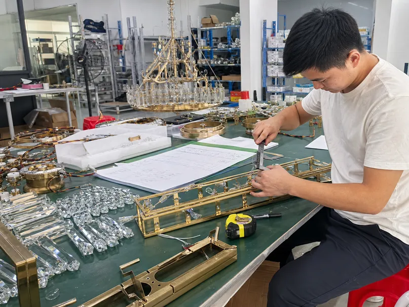 Custom villa chandelier engineering and prototyping process