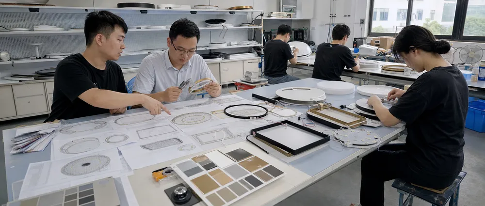 OEM and ODM custom decorative ceiling light development process at ASCLighting factory