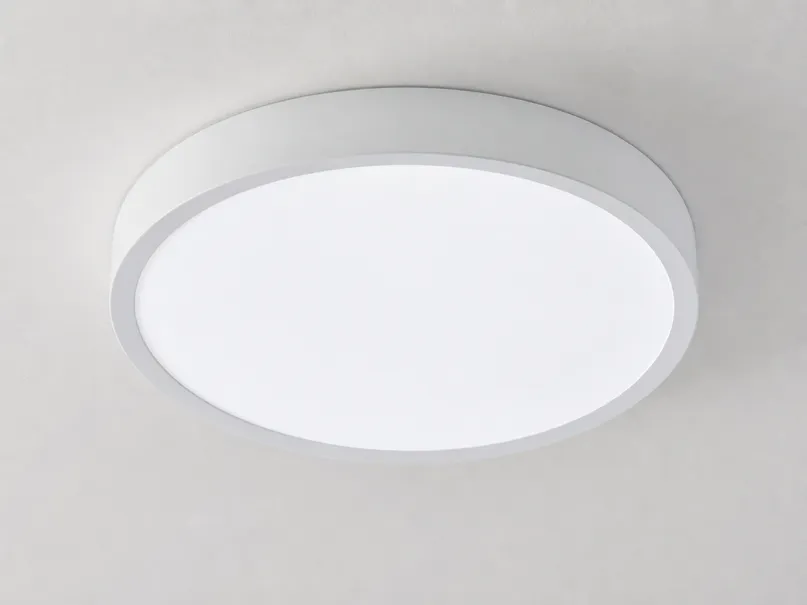 Flush mount ceiling light opal PC diffuser showing uniform luminance distribution