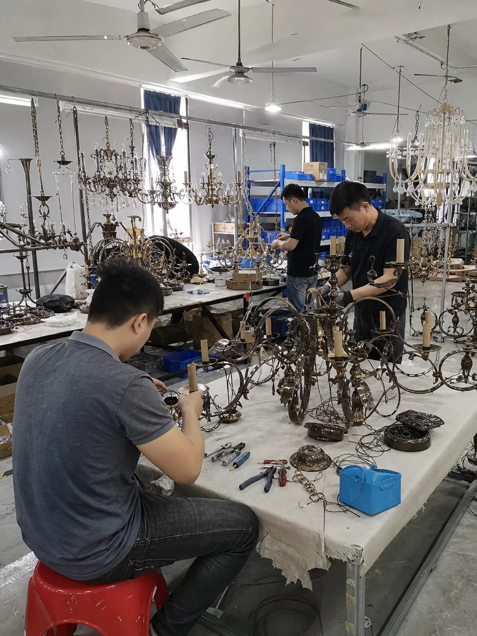 Custom chandelier lighting manufactured in-house at ASCLighting factory