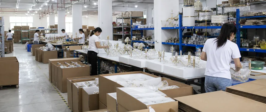 White-label chandelier packaging for private-label distributor catalog