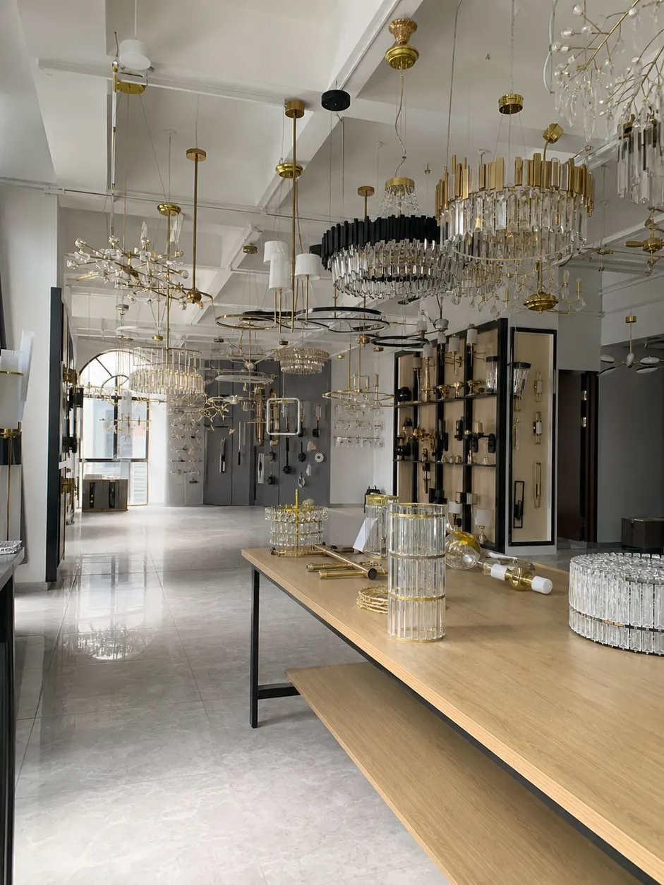 ASCLighting factory showroom in Guzhen, Zhongshan — wholesale decorative lighting sourcing