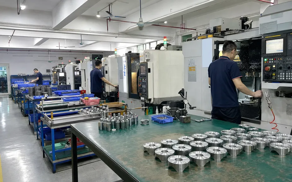 In-house die-casting and CNC machining production floor at ASCLighting Guzhen facility