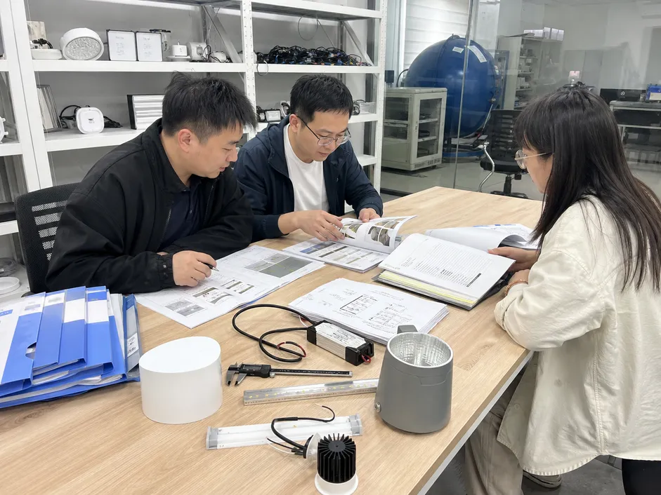 Certification testing and compliance documentation for custom lighting fixtures