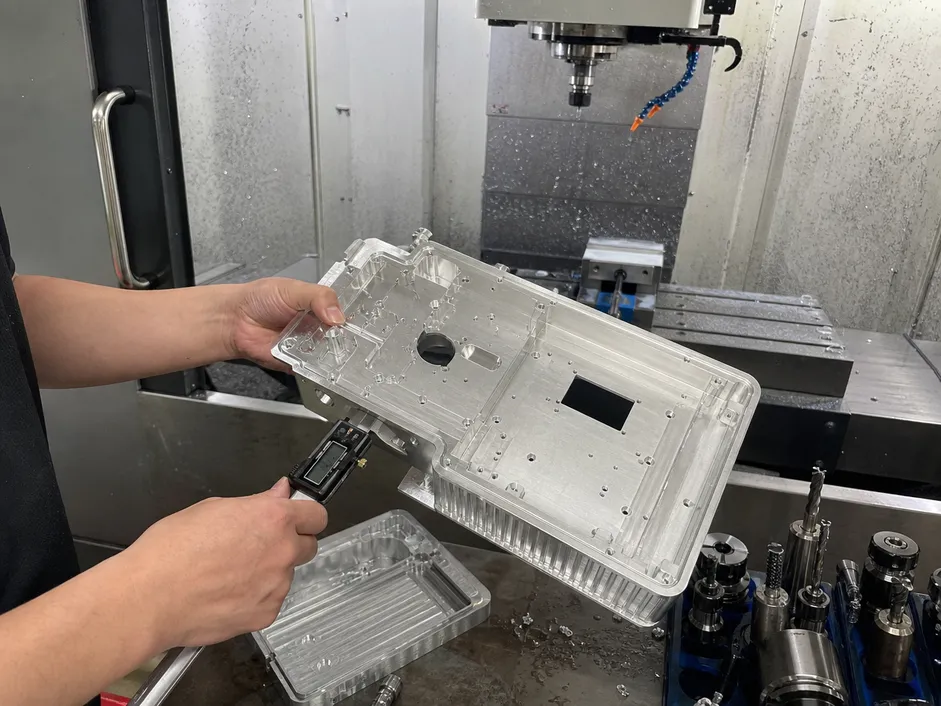 CNC machining aluminum fixture housing with precision tolerances