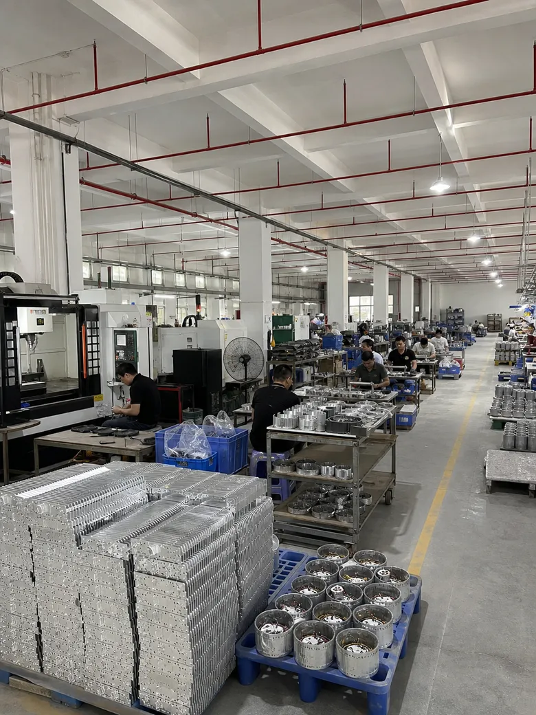 12,000 square meter ASCLighting manufacturing facility in Guzhen showing integrated production lines