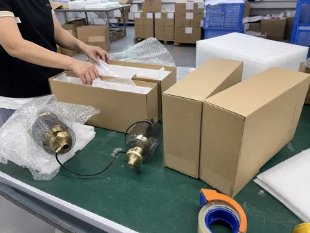 Custom pendant lighting packaged for e-commerce and FBA direct-to-consumer shipment