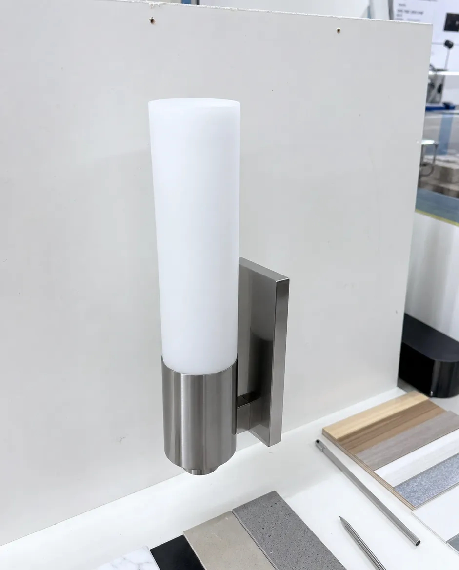 Custom wall sconce prototype sample ready for client approval