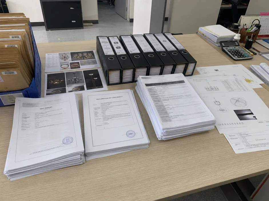 ASCLighting certification documentation package with test reports and Declaration of Conformity