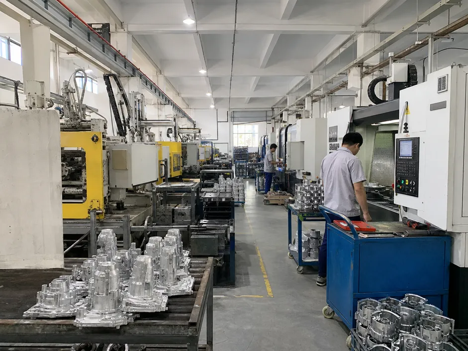 ASCLighting in-house production facility showing die-casting and CNC machining lines