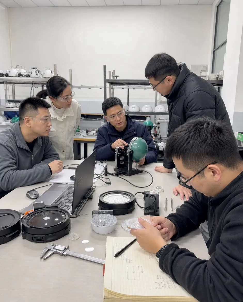 In-house optical lab and R&D engineering team developing custom lighting prototypes