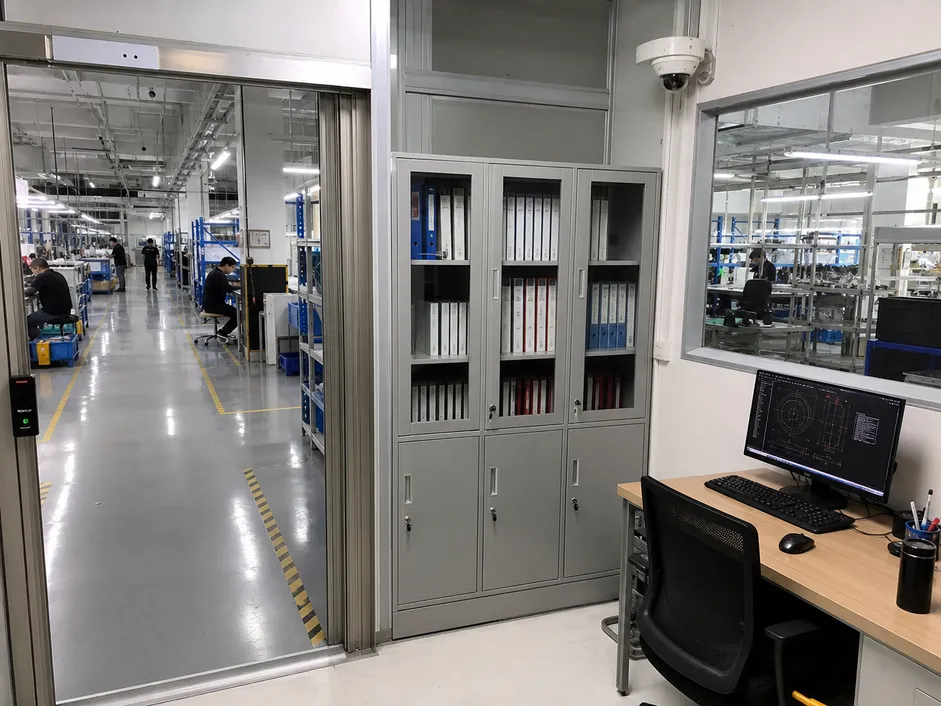 Secure design file storage and access-controlled production facility at ASCLighting
