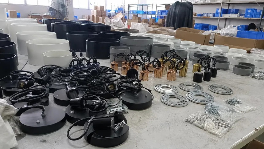 Cluster pendant canopy assemblies and shade components for OEM supply