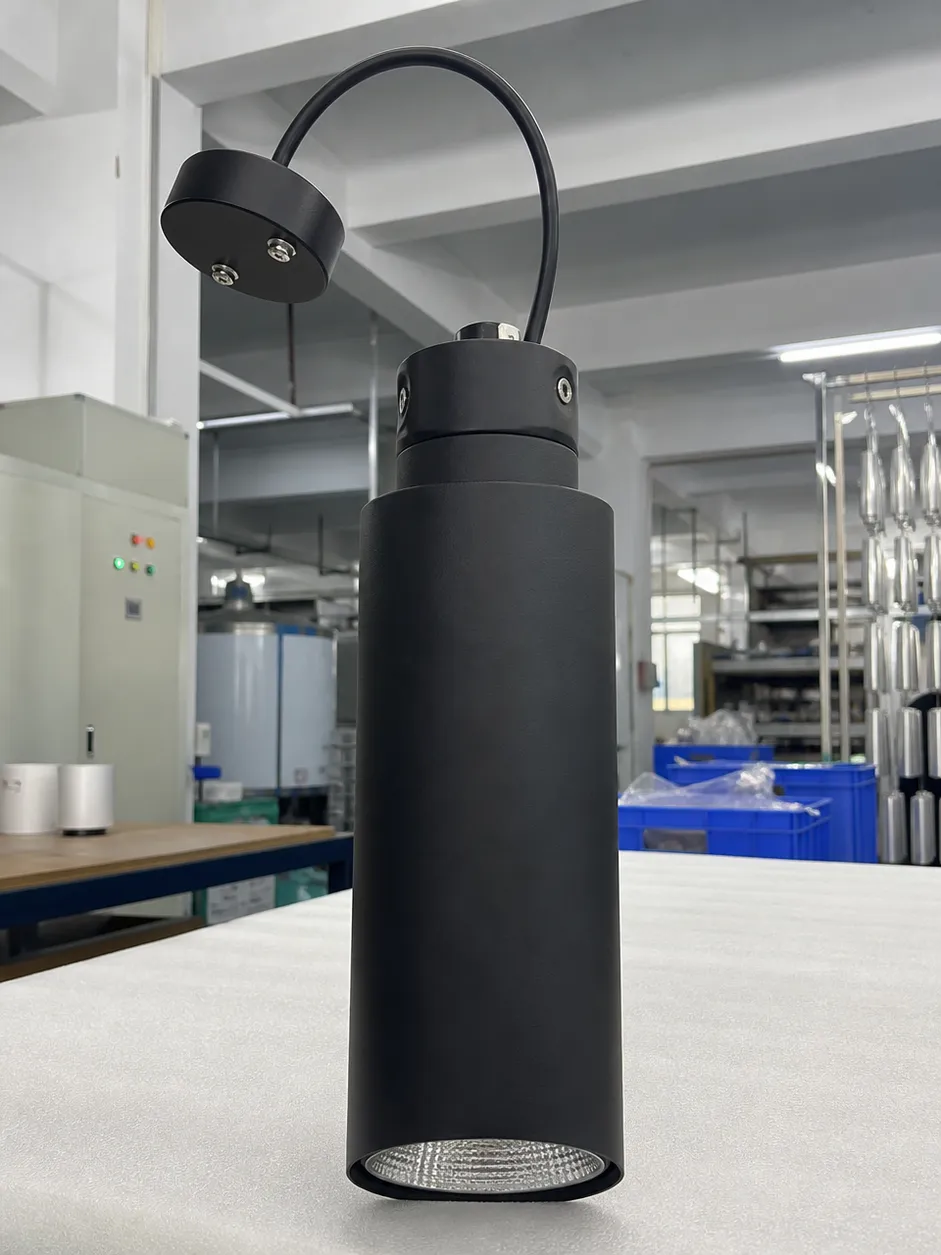 Cylinder pendant lighting — die-cast aluminum housing with clean tubular geometry