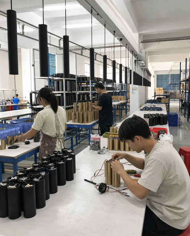 ASCLighting cylinder pendant lighting production facility in Guzhen, Zhongshan