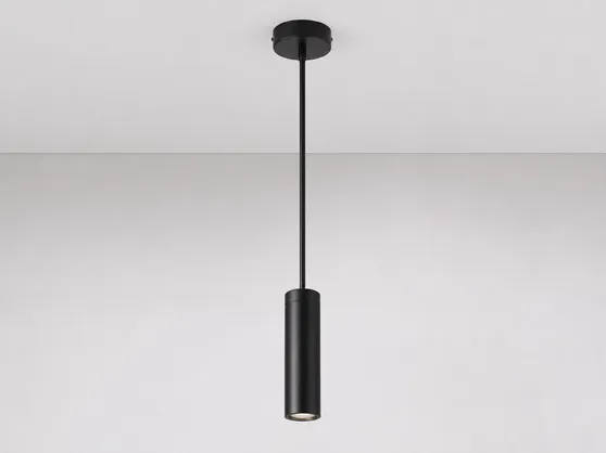 Cylinder pendant lighting single-drop compact form factor
