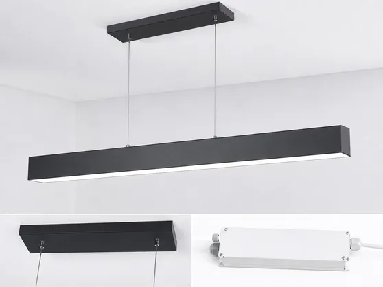 LED pendant lighting with integrated light source and matched driver