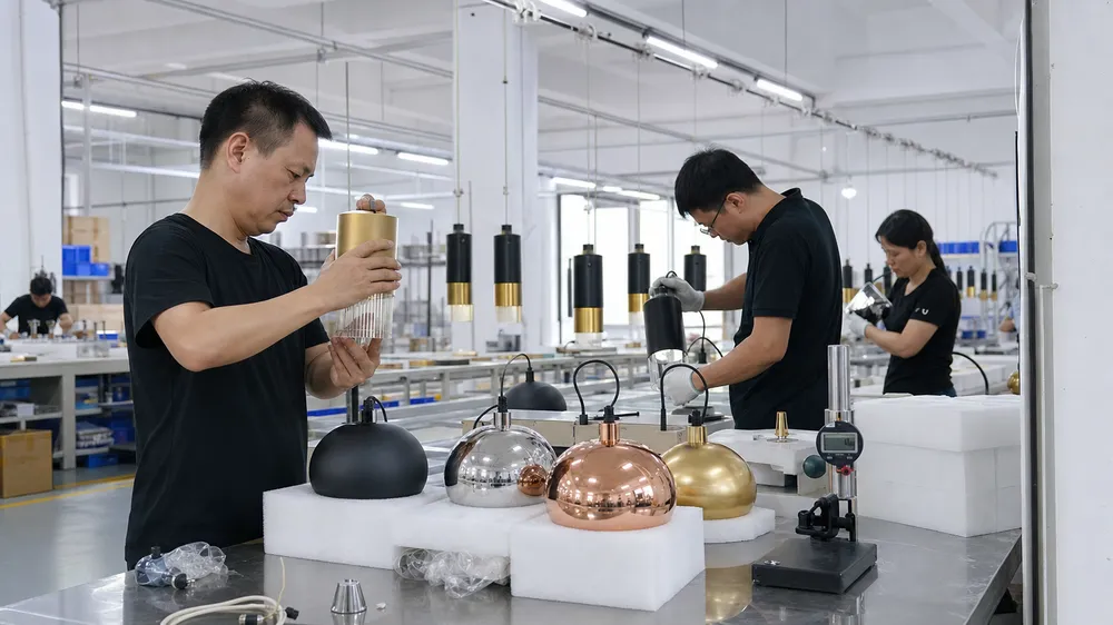 ASCLighting modern pendant lighting production facility and quality control