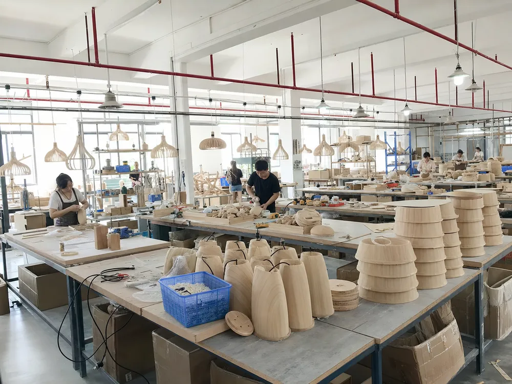 ASCLighting wood pendant lighting factory in Guzhen, Zhongshan