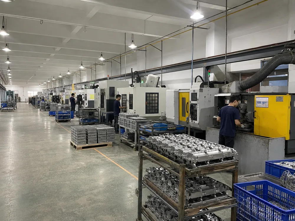 ASC Lighting factory production line with die-casting and CNC machining equipment