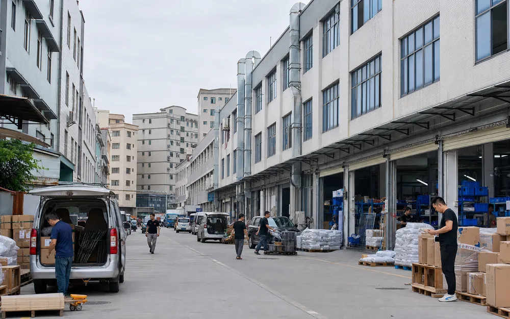 Guzhen lighting manufacturing district showing concentrated supply chain infrastructure
