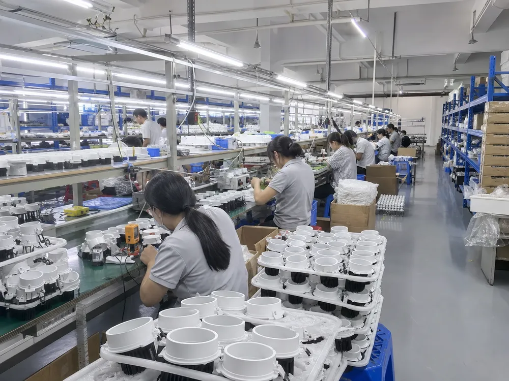 ASCLighting recessed spotlight manufacturing facility in Zhongshan, Guangdong