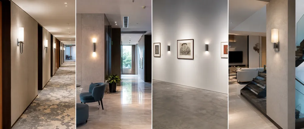 Wall lighting applications across hospitality, commercial, gallery, and luxury residential market segments