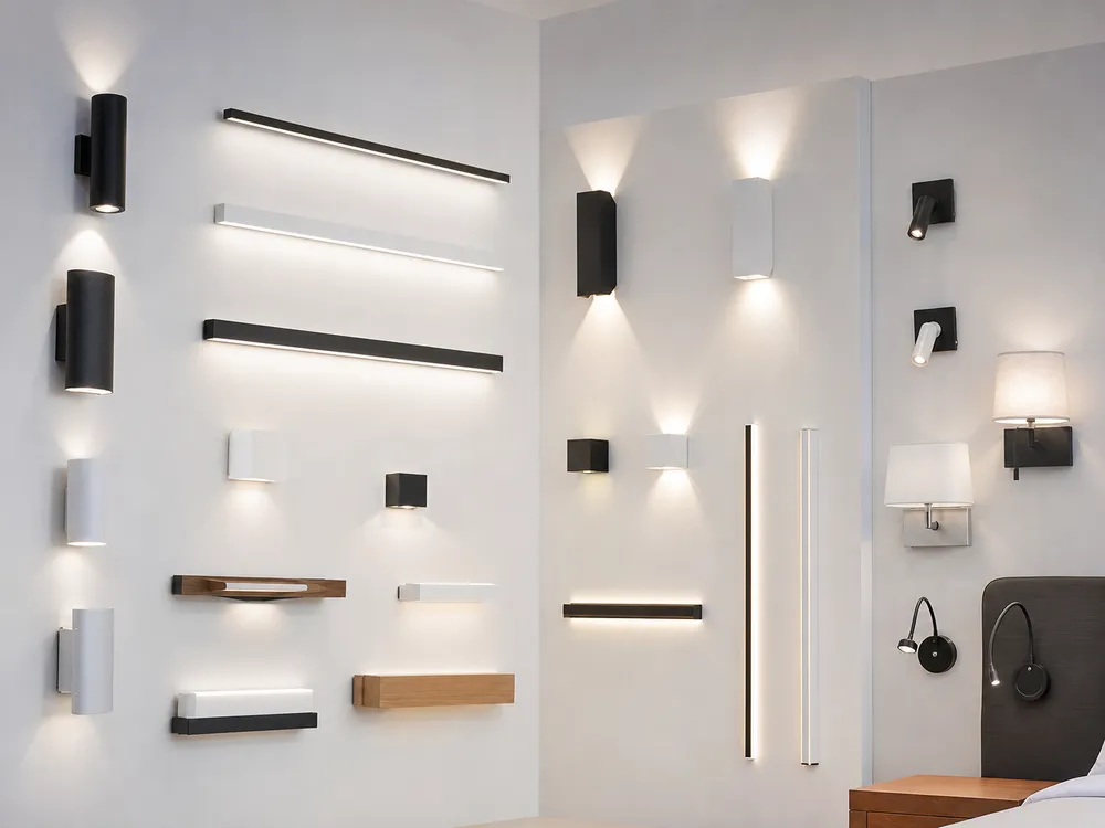 Full range of interior wall lighting — decorative sconces, linear fixtures, up-down wash designs, and architectural accent pieces
