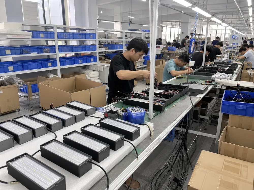 ASCLighting factory floor — LED wall lighting production line ready for OEM orders