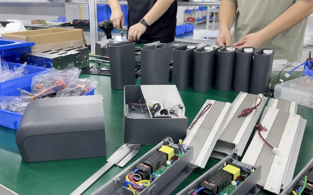 OEM/ODM LED wall lighting prototype development with CNC-machined housing and driver integration