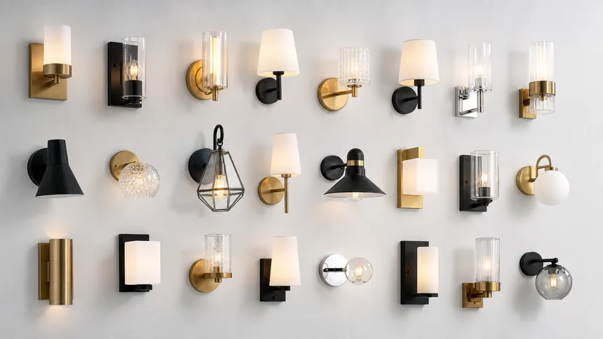 Variety of wall sconce styles for residential new-build and renovation market