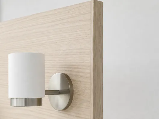 Ash wood grain showing tight pale texture ideal for Japandi aesthetic wall lighting